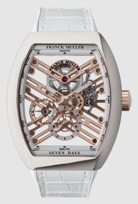 Review Franck Muller VANGUARD 7 DAYS POWER RESERVE SKELETON Replica Watch V41S6SQTSTG ACBC